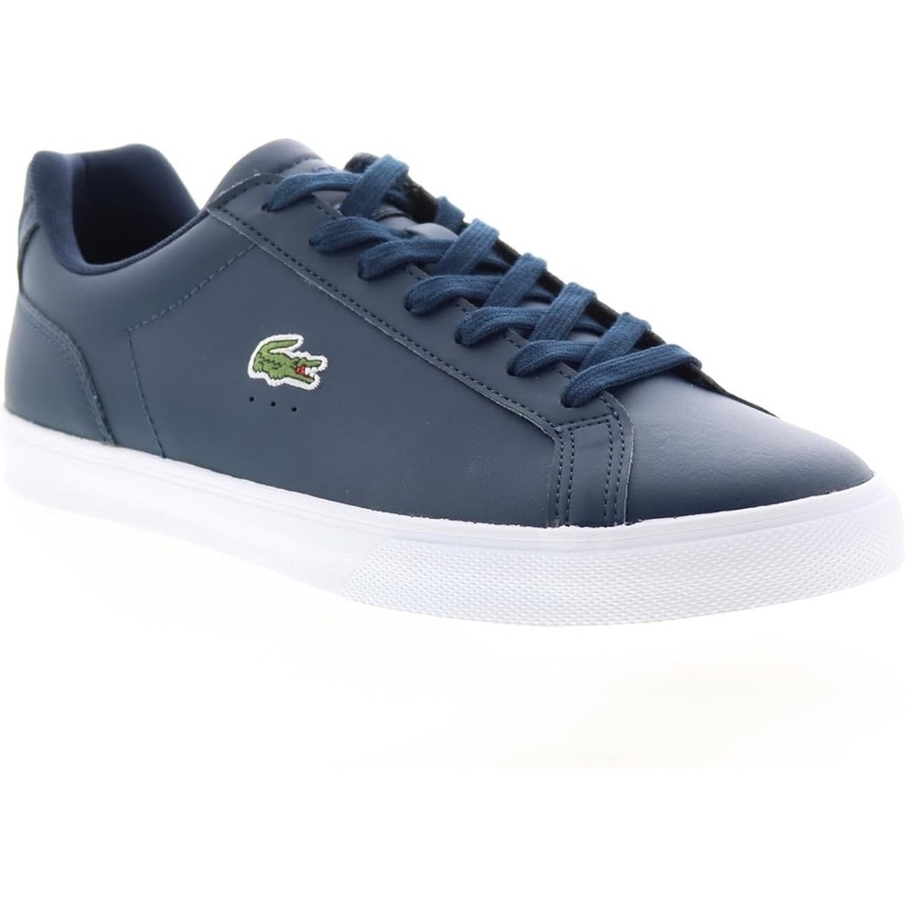 Lacoste Men's Lerond Pro Sneaker Leather Blue Navy White 10